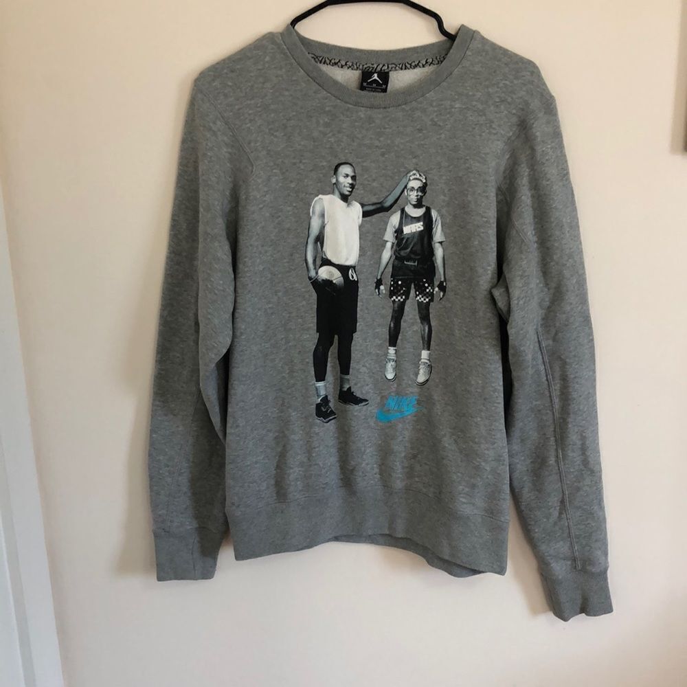 Michael Jordan and spike lee Nike crew neck sweatshirt